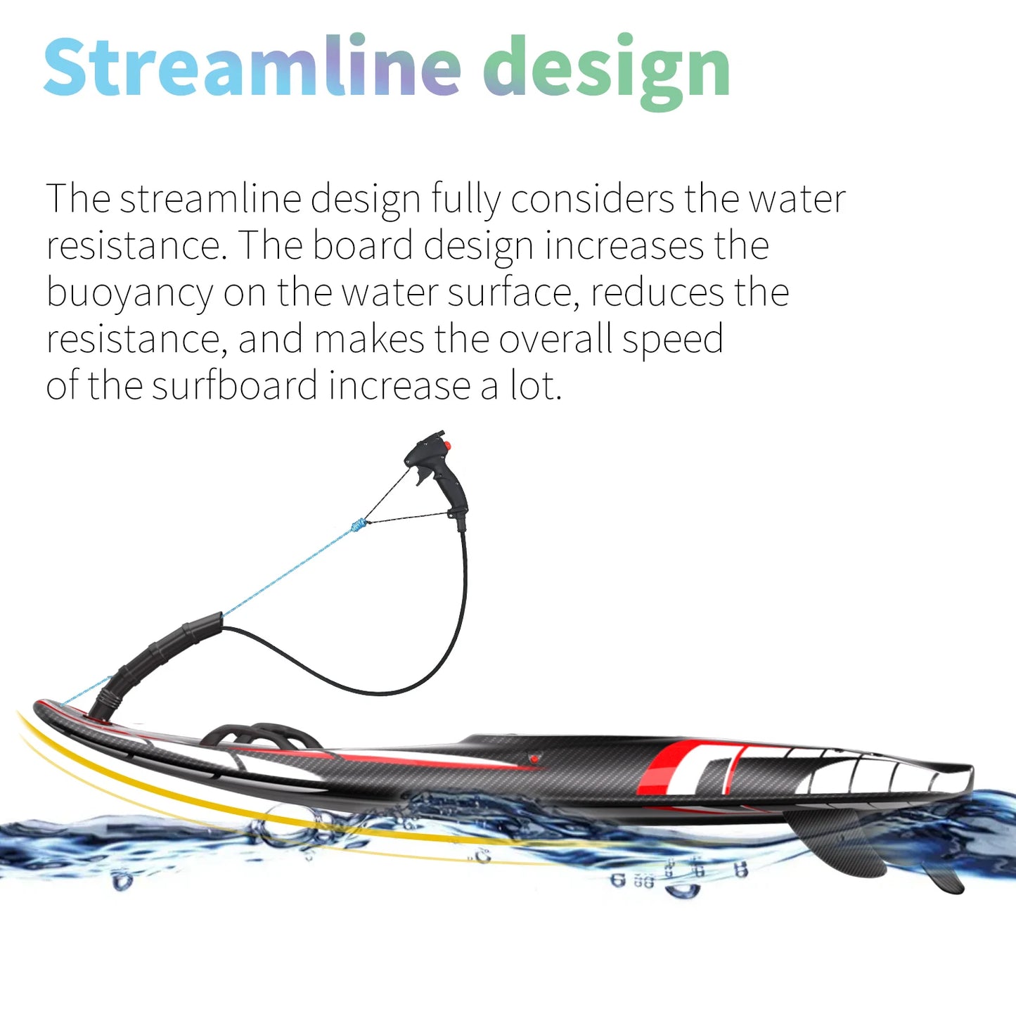 KOTU Lightweight Carbon Fiber Gasoline Surfboards with 109cc Engine