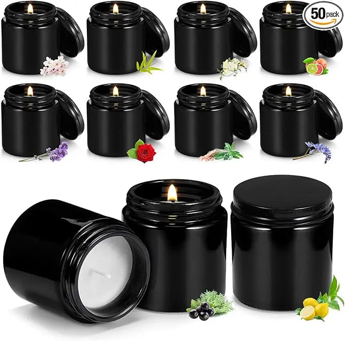 Mini Mason Jar Candles 50 Pack Ten Fragrances Scented Aromatherapy Gifts