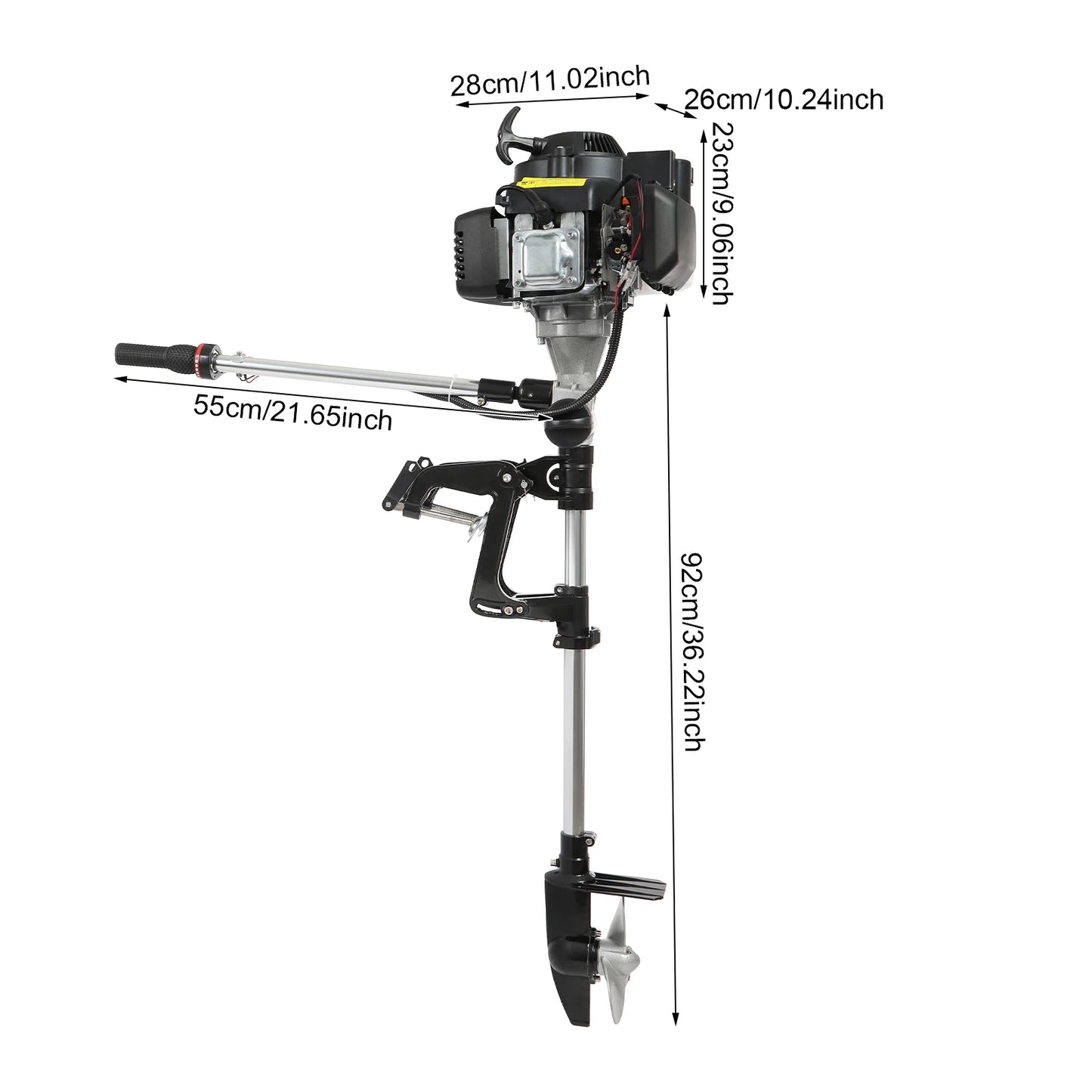 4 Stroke 7.5HP Heavy Duty Inflatable Fishing Boat Engine with Electric Start
