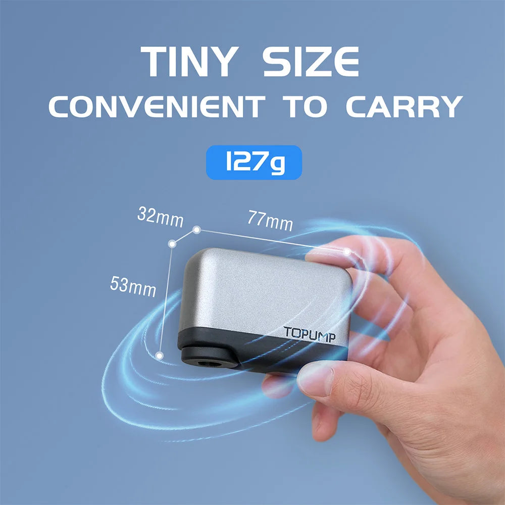 Ultra Compact Electric Bike Pump 120 PSI Auto Shutoff Presta Schrader