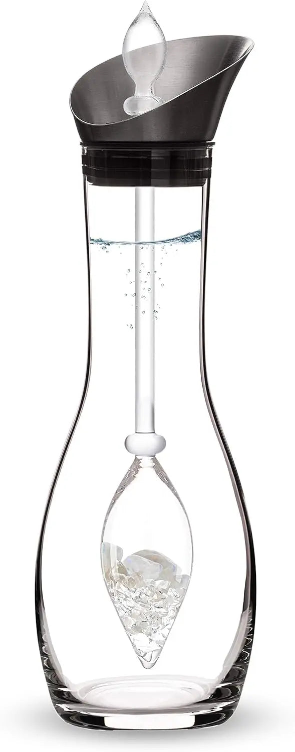 Era Wellness Crystal Water Decanter Amethyst Rose Quartz
