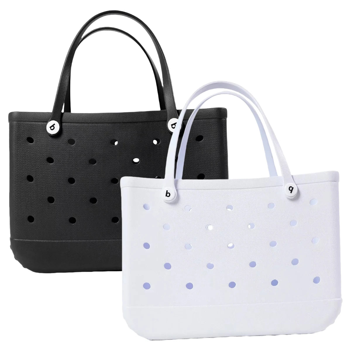 XL Waterproof Beach Bag for Women EVA Rubber Tote Storage Basket Travel Handbag