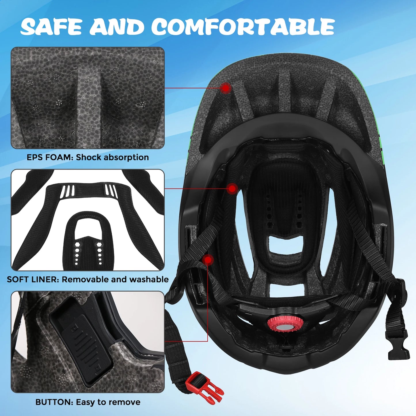 Kids Bicycle Helmet Child Sports Safety Cycling Protection Full Face Helmet Bike Roller Skating Helmet Guard for Cycling Scooter