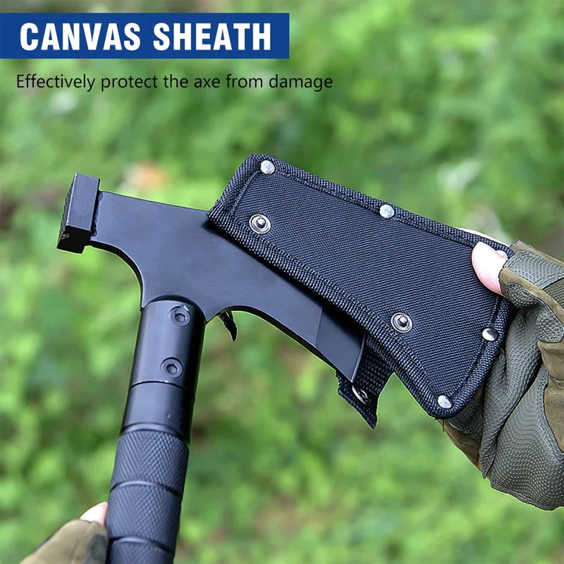 Multi Functional Outdoor Camping Axe With Detachable Head Portable Survival Axe For Firewood Chopping And Camp Tasks