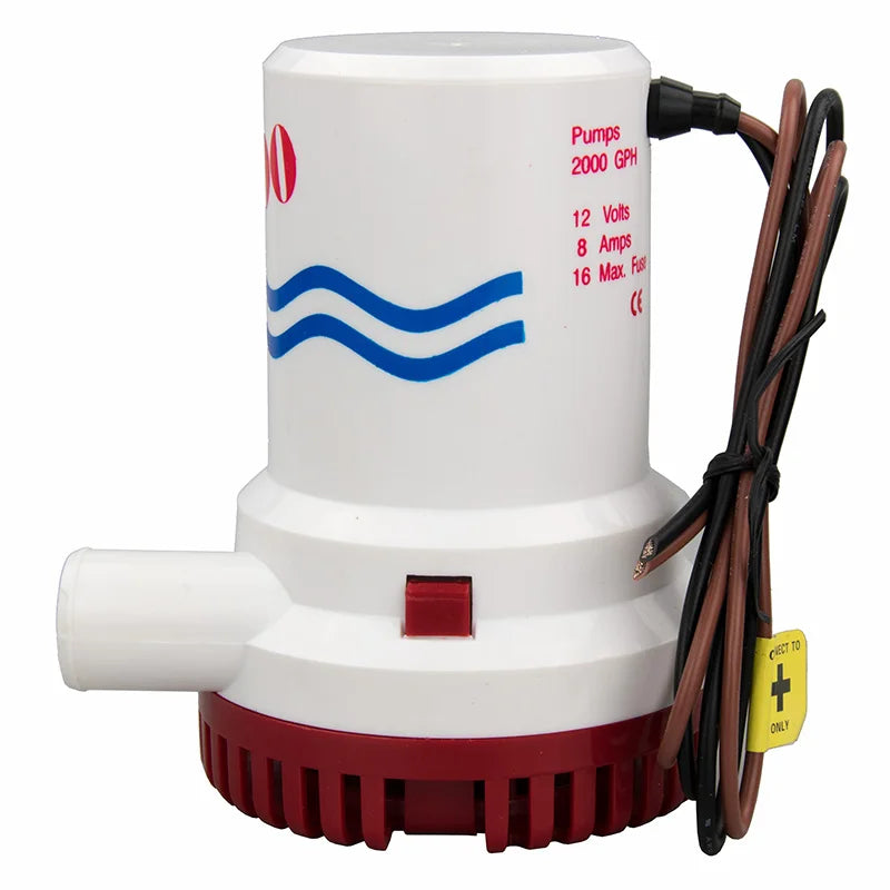 Non Automatic 2000 GPH Submersible Bilge Pump 12V Heavy Duty for Boats