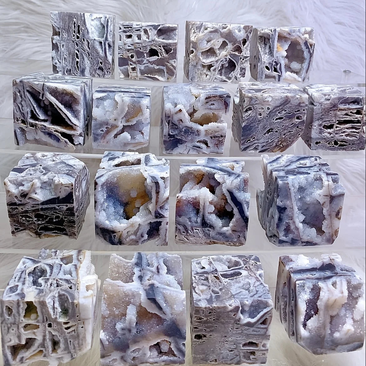 Amazing Sphalerite Geode Cube Crystal Druzy Home Decor Gift