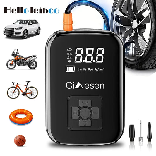 Portable 150 PSI Car Wireless Tire Inflator For Cars Bikes Motorcycles