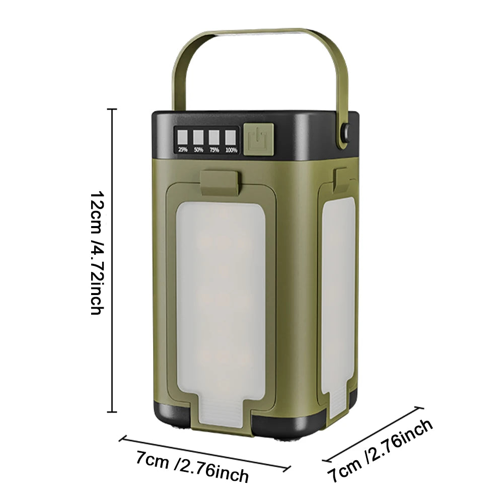 Foldable Camping Lantern With Power Bank Solar Rechargeable