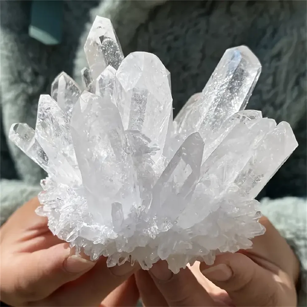 Artificial Crystal Stone Cluster Ornament Clear Quartz