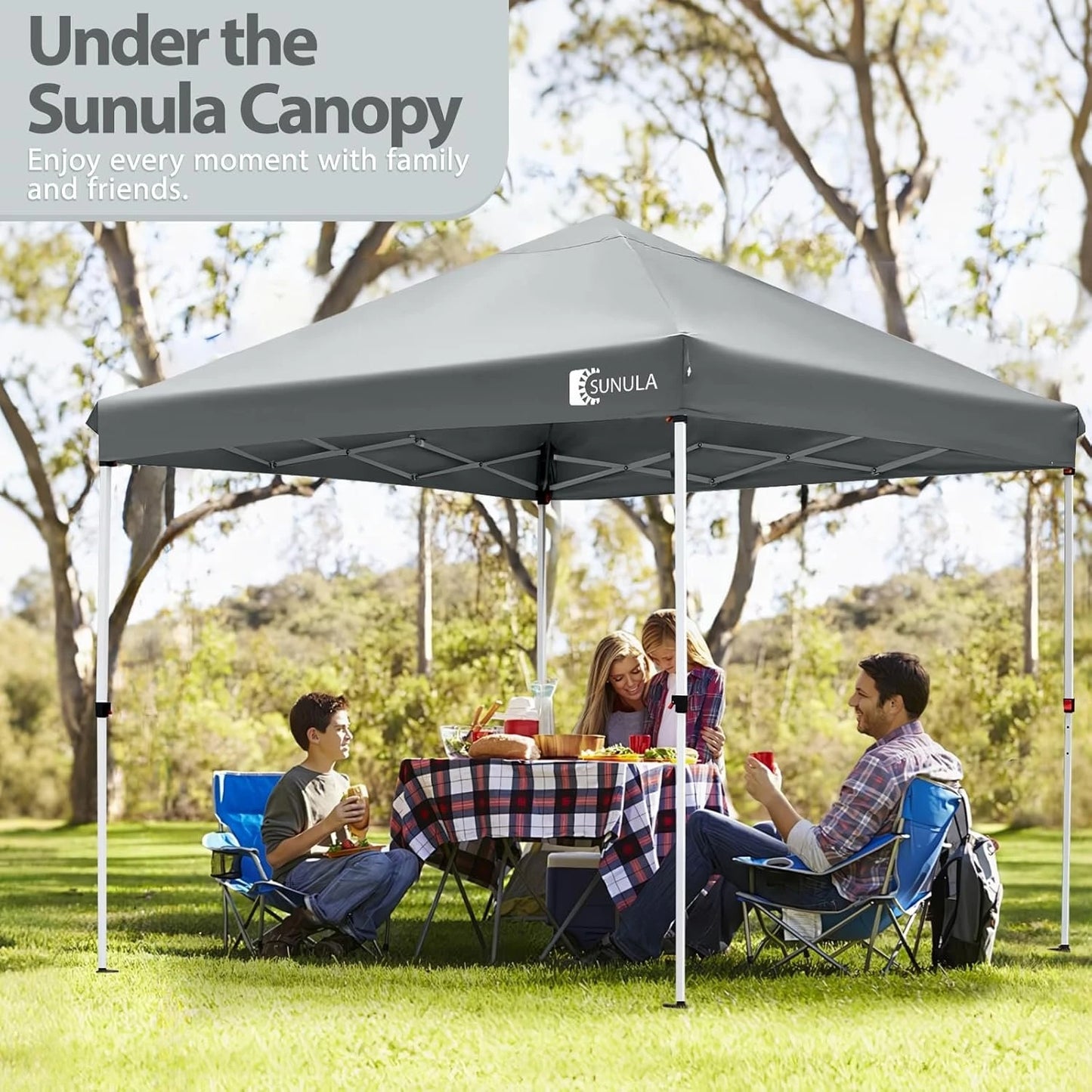 10x10 Pop Up Canopy Tent Instant Gazebo Portable Outdoor Shelter Easy Setup Gray