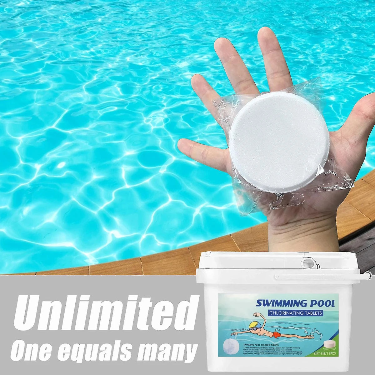 3 Inch 40 Pound Stabilized Chlorine Tablets for Pools Spas and Hot Tubs