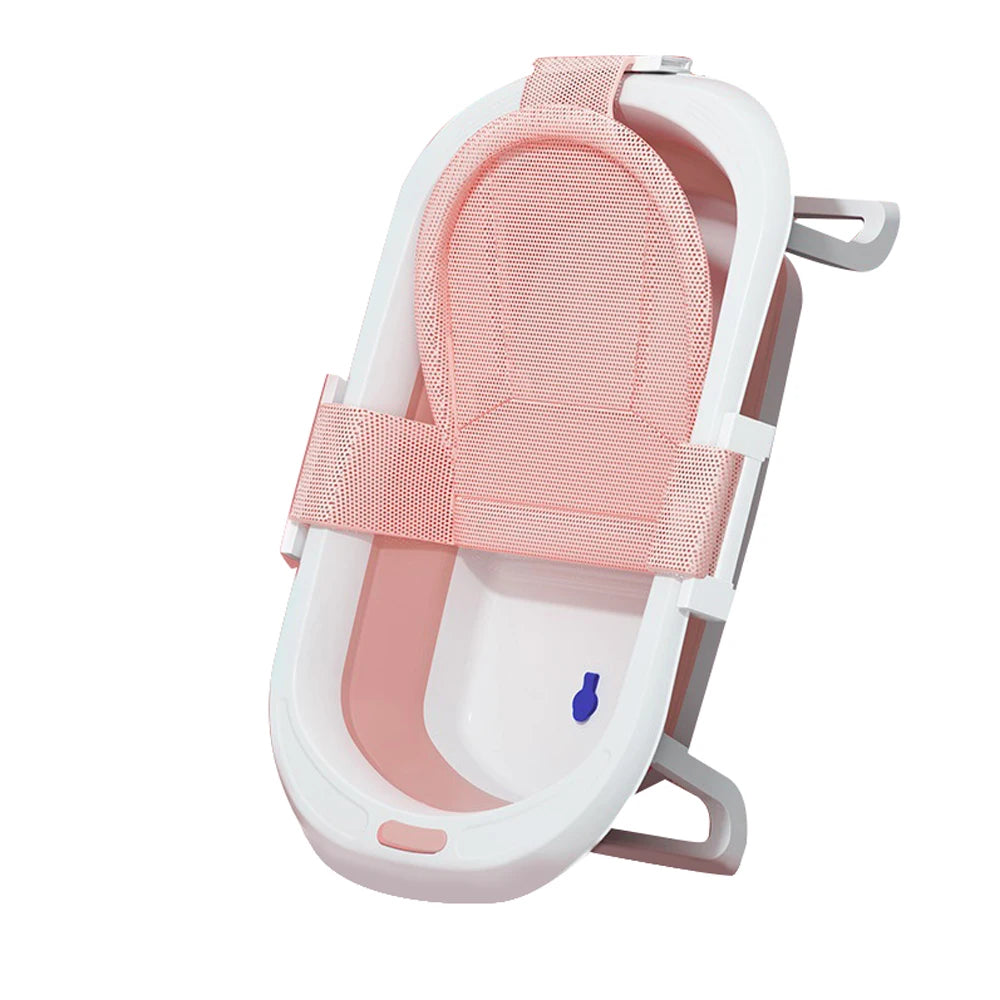Foldable Baby Bathtub Portable Travel Tub for Infants and Toddlers with Cushion