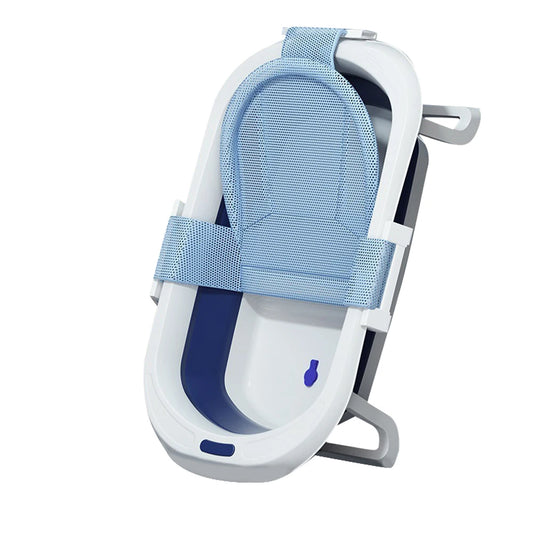 Foldable Baby Bathtub Portable Travel Tub for Infants and Toddlers with Cushion