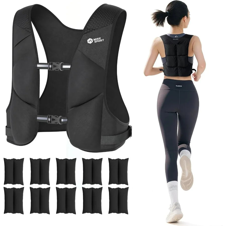 Adjustable Weighted Vest 2 To 10 Lbs Soft Washable For Women Men Large Pocket