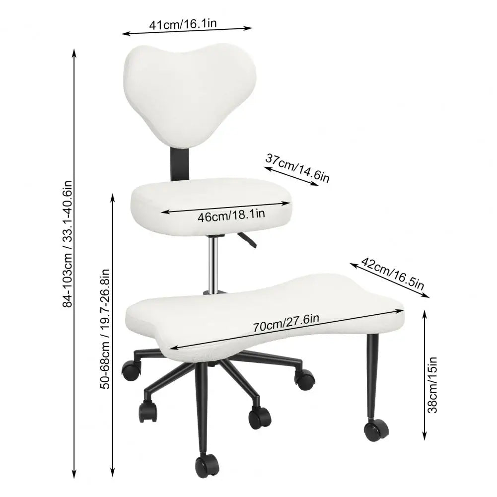 Yoga Chair with Back Support and Wheels for Meditation and Home Office Use