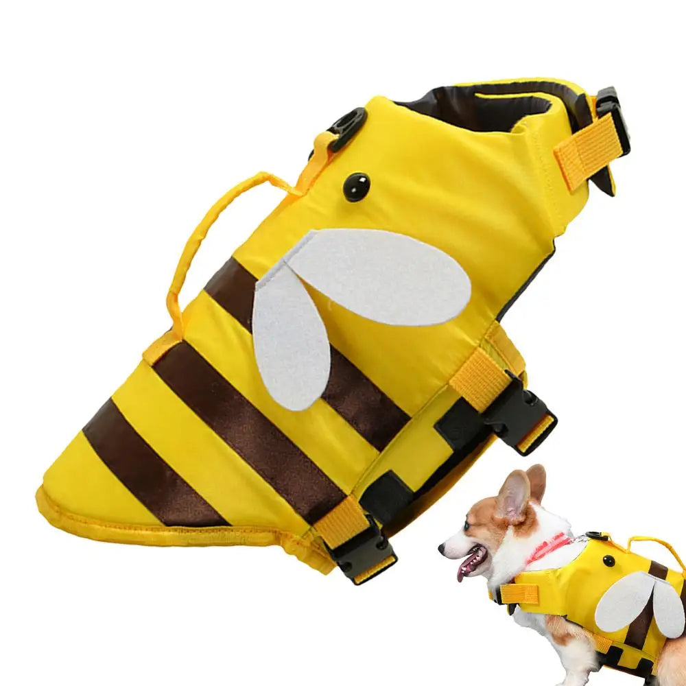 Dog Life Vest Adjustable Handle Waterproof Ripstop Quick Release For Boating
