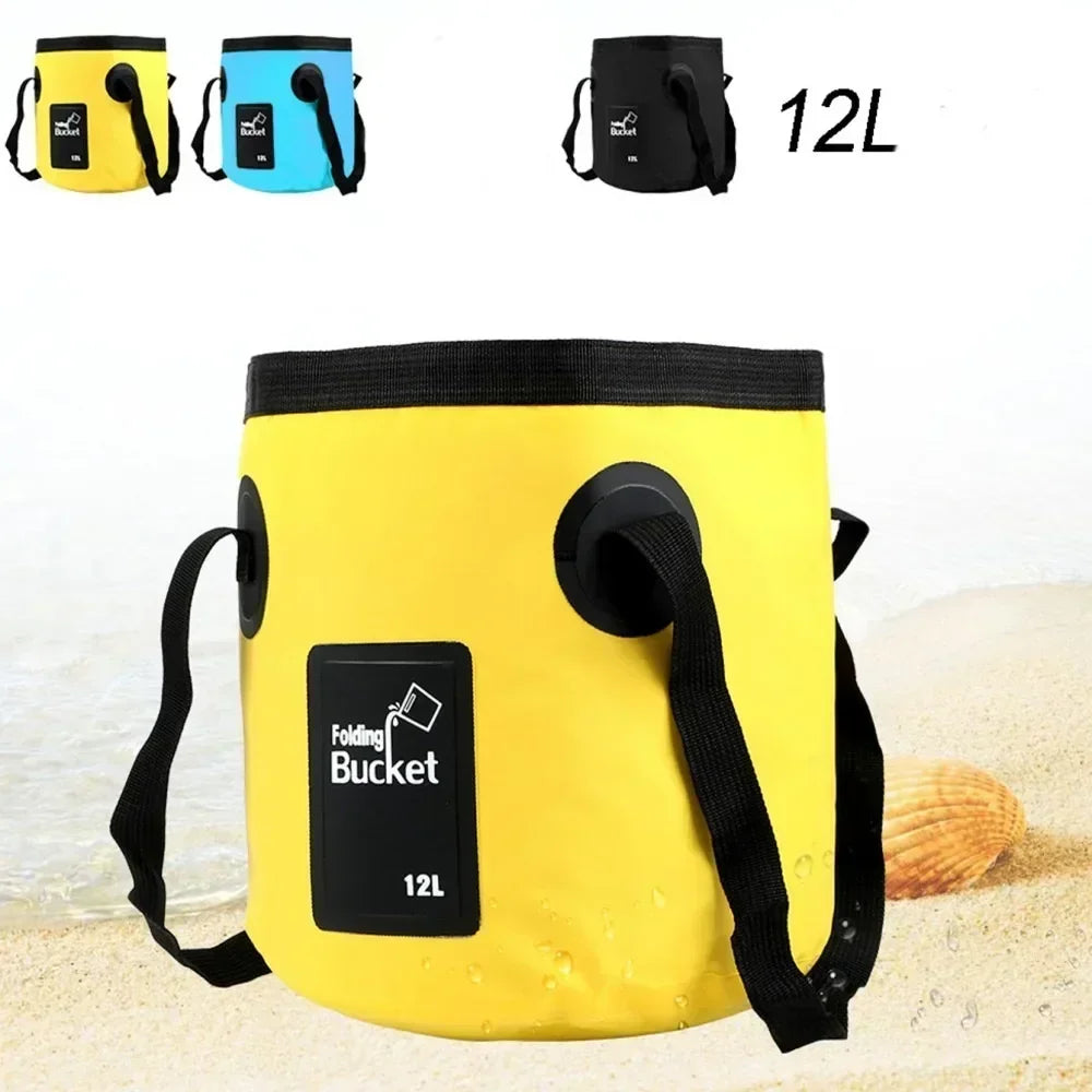 Portable Foldable Water Bucket 12L 20L For Camping Hiking Travel Fishing