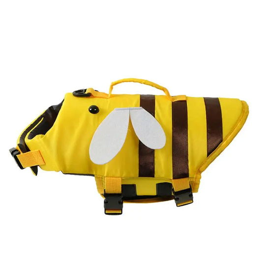 Dog Life Vest Adjustable Handle Waterproof Ripstop Quick Release For Boating