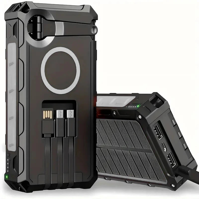 10000 20000 36800 38000 mAh Portable Solar Charger With Dual 5V USB Port Output And LED Flashlight
