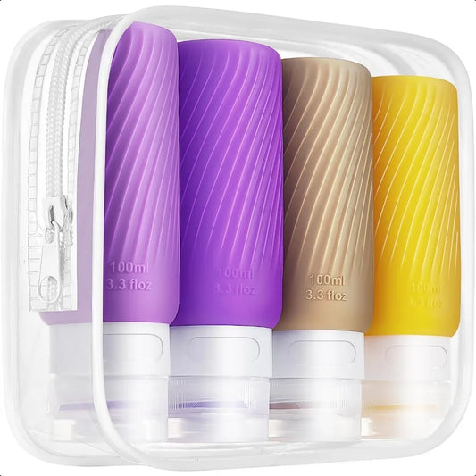 Travel Size Toiletries TSA Approved Leak Proof Bottles Refillable Essentials 2oz 3oz