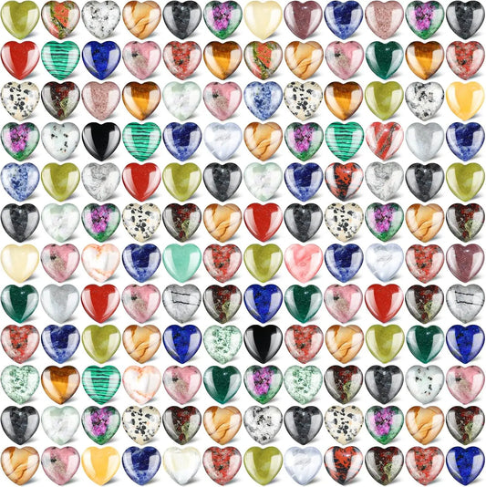 Heart Shaped Worry Stone Gift Mothers Day Gem Healing Crystals