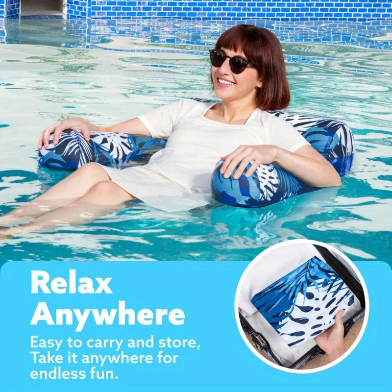 Joyfy Leaf Inflatable Pool Chair Lounger For Adults Two Pack