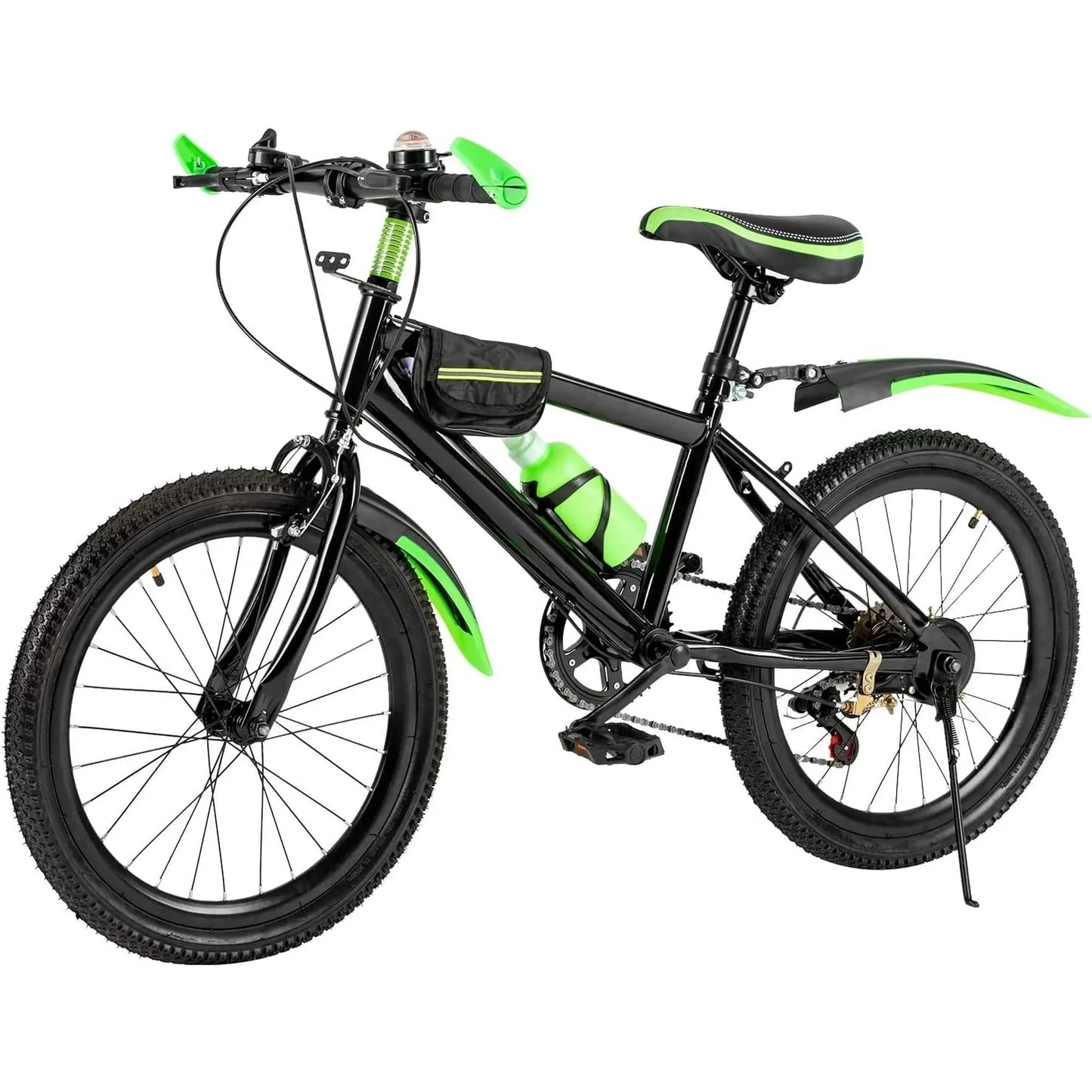 20 Inch Mountain Bike 7 Speed Kids Bicycle Dual Disc Brakes Unisex Children's Bicycle Height Adjustable MTB Boys Girls Riding Bike