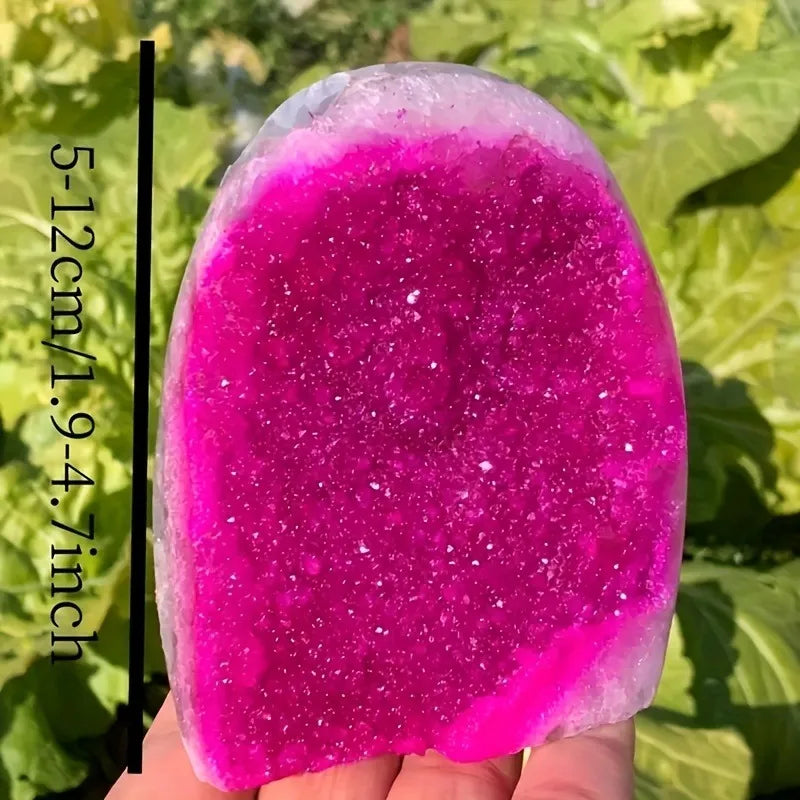 Rose Red Pink Geode Quartz Crystal For Healing And Home Decor 300 To 400g