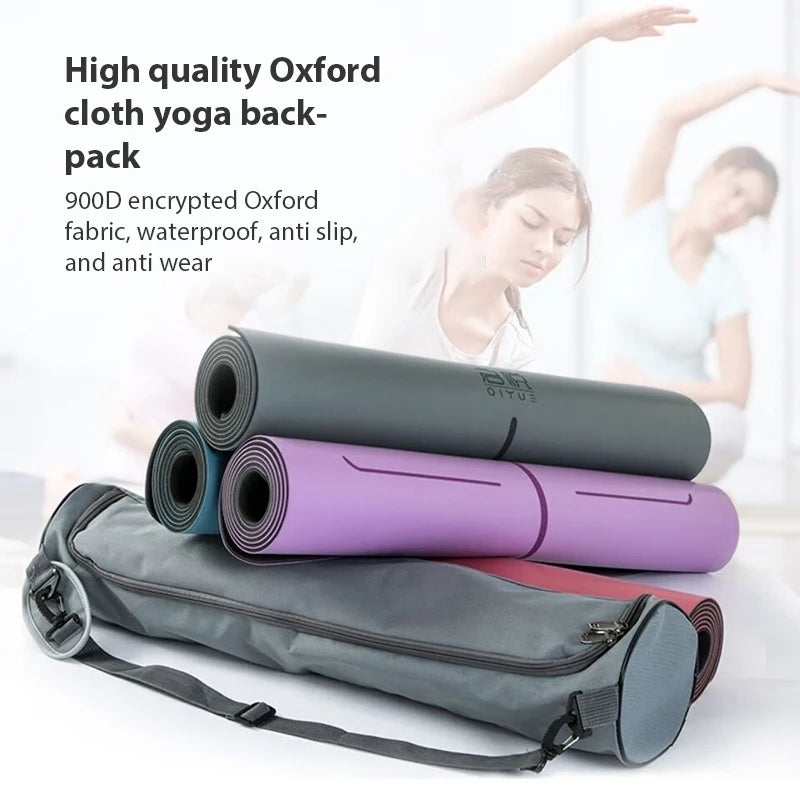 Printed Yoga Mat Bag for Men and Women Waterproof Fitness Backpack Cover