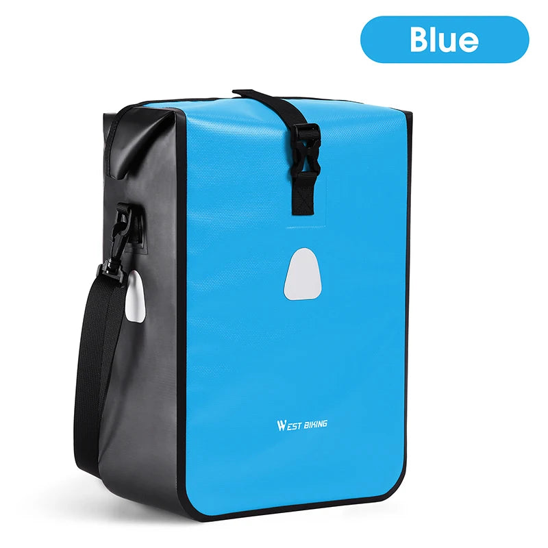 West Biking Reflective Rear Seat Trunk Bag Waterproof Large Capacity Panniers