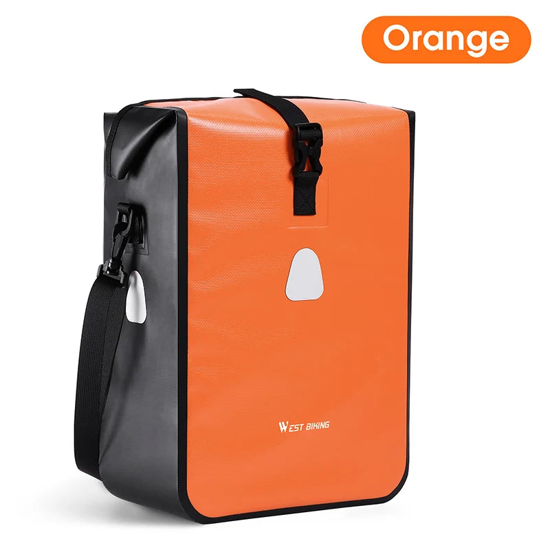 West Biking Reflective Rear Seat Trunk Bag Waterproof Large Capacity Panniers