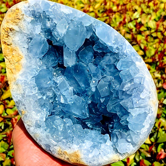 CrystalHola Celestite Geode Cluster Healing Crystals Natural Stone