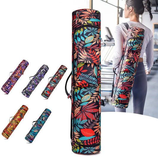 Printed Yoga Mat Bag for Men and Women Waterproof Fitness Backpack Cover
