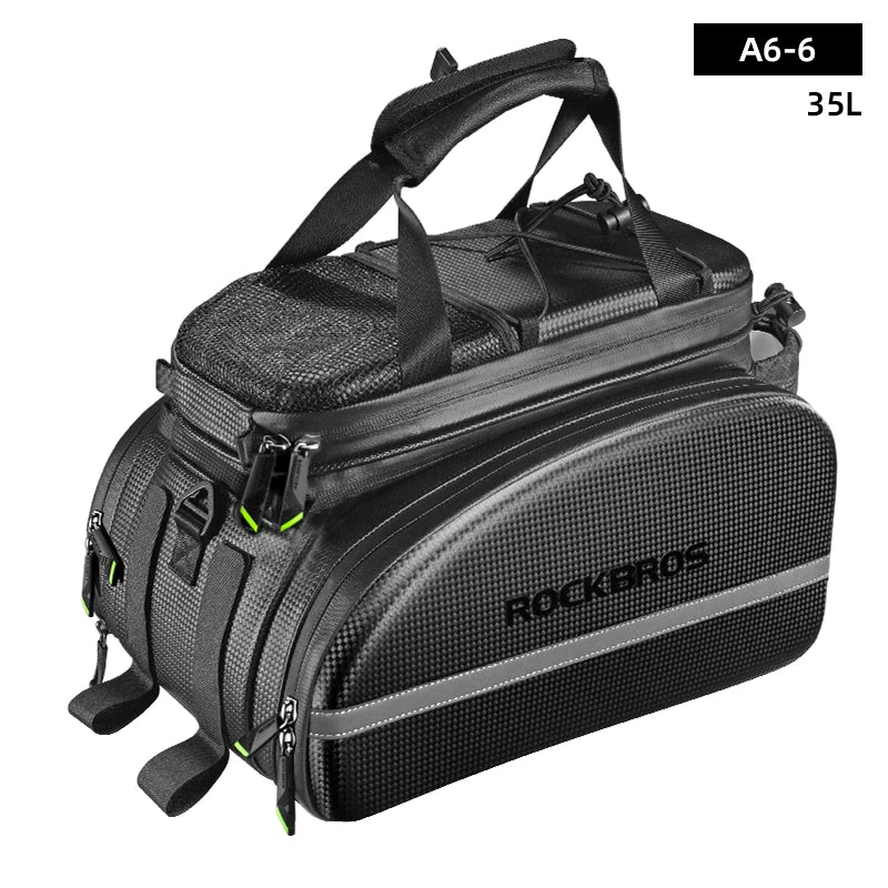 Rockbros Waterproof 35L Bicycle Carrier Bag Pannier Rear Rack Travel Bag