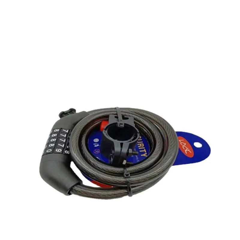 Bicycle Lock 5 Digit Code 110cm Steel Cable Anti Theft Security