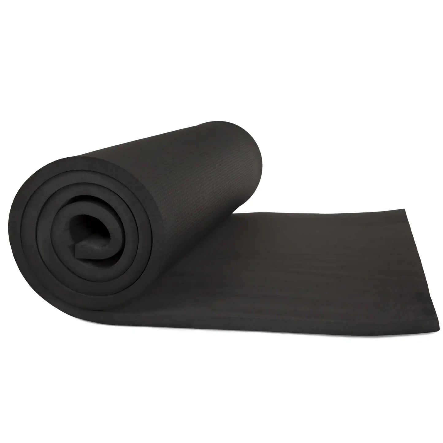 Extra Thick Non Slip Foam Yoga Mat With Carry Strap 72 X 24 Black