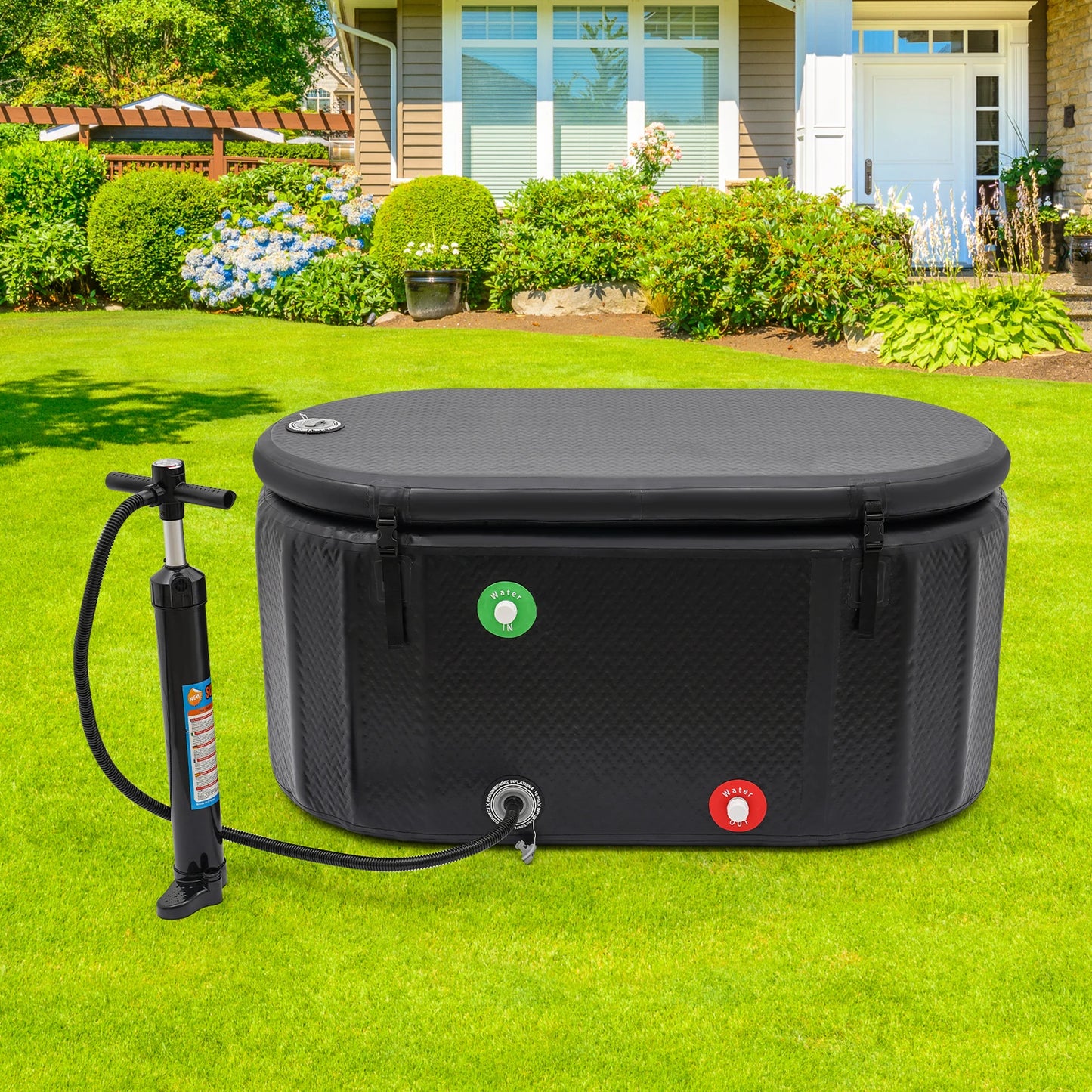 Inflatable Ice Bath Tub with Pump for Athletes and Competitions - PVC 370L