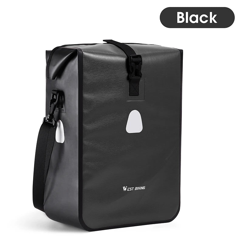 West Biking Reflective Rear Seat Trunk Bag Waterproof Large Capacity Panniers
