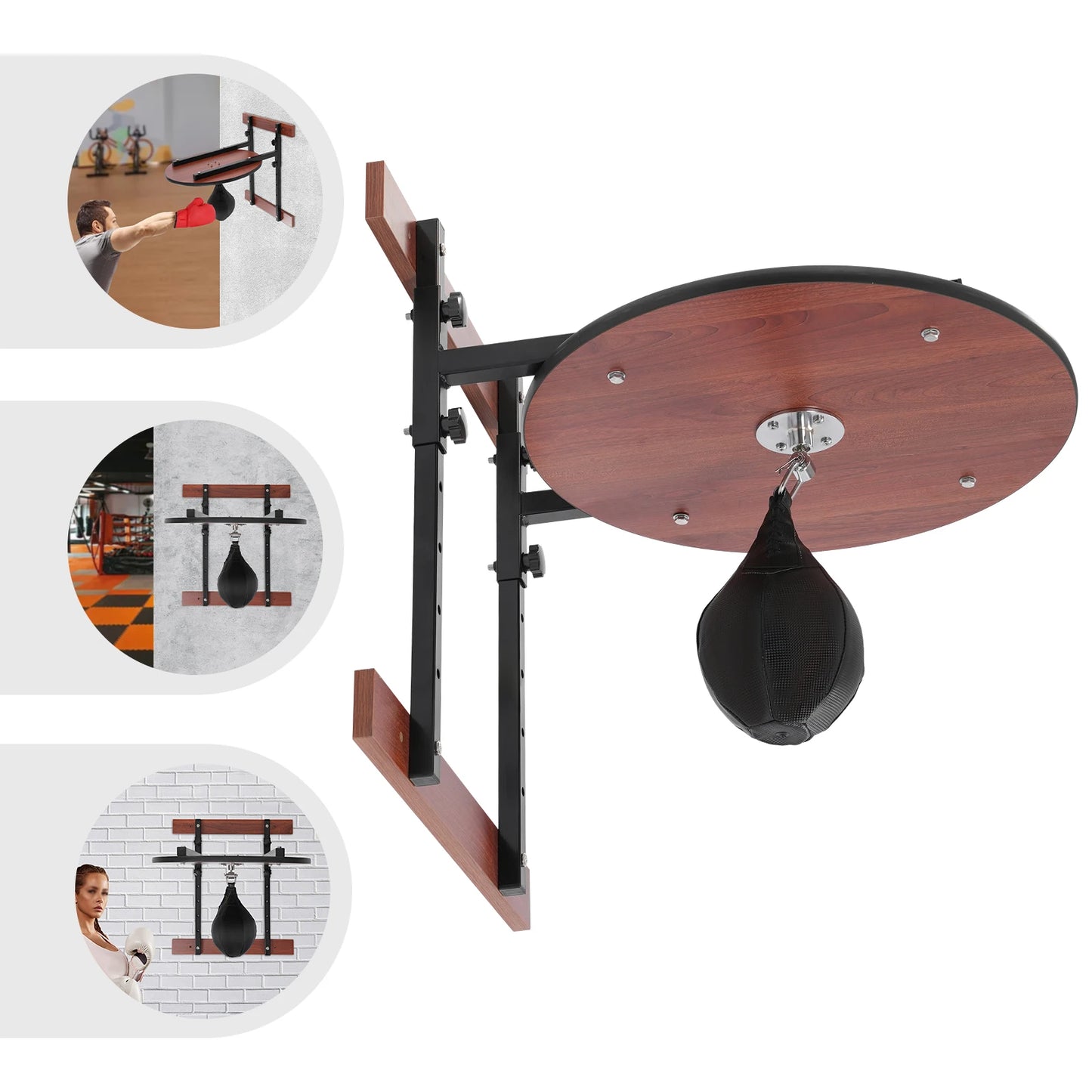 Wall-Mounted Adjustable Speed Bag Platform Kit Swivel Punching Fitness Training