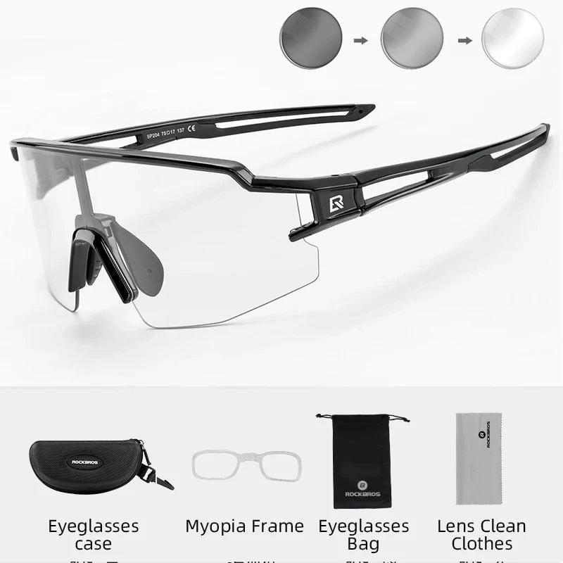 RockBros Cycling Glasses Photochromic Polarized UV400 Eyewear