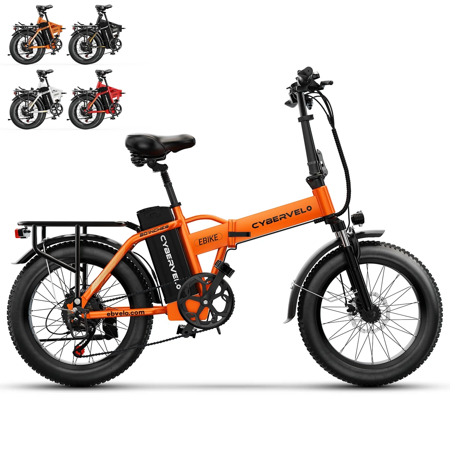 1000W Folding Electric Bike Removable 48V 20Ah Battery