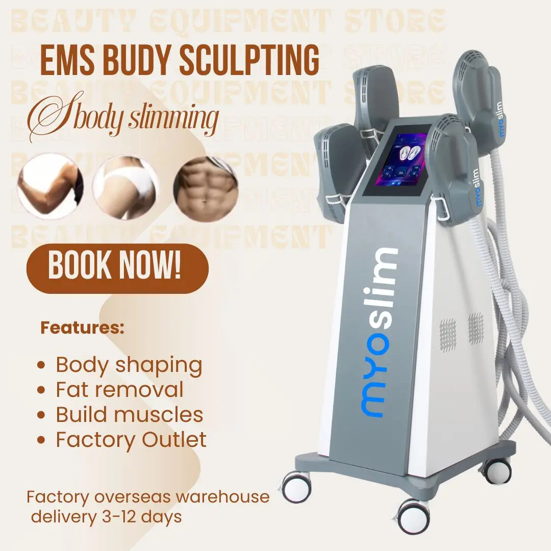 EMS Body Sculpt Machine Fat Burner With 4 Handles Pro