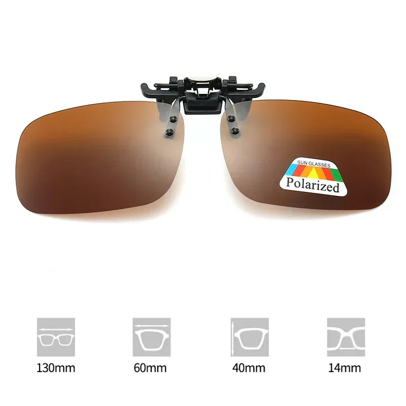 Polarized Sunglasses Clip On Driving Night Vision UV400 Outdoor Shades