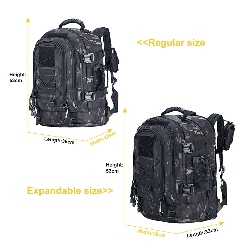Tactical Military Backpack 55 L Molle Daypack Bug Out Bag For Hiking