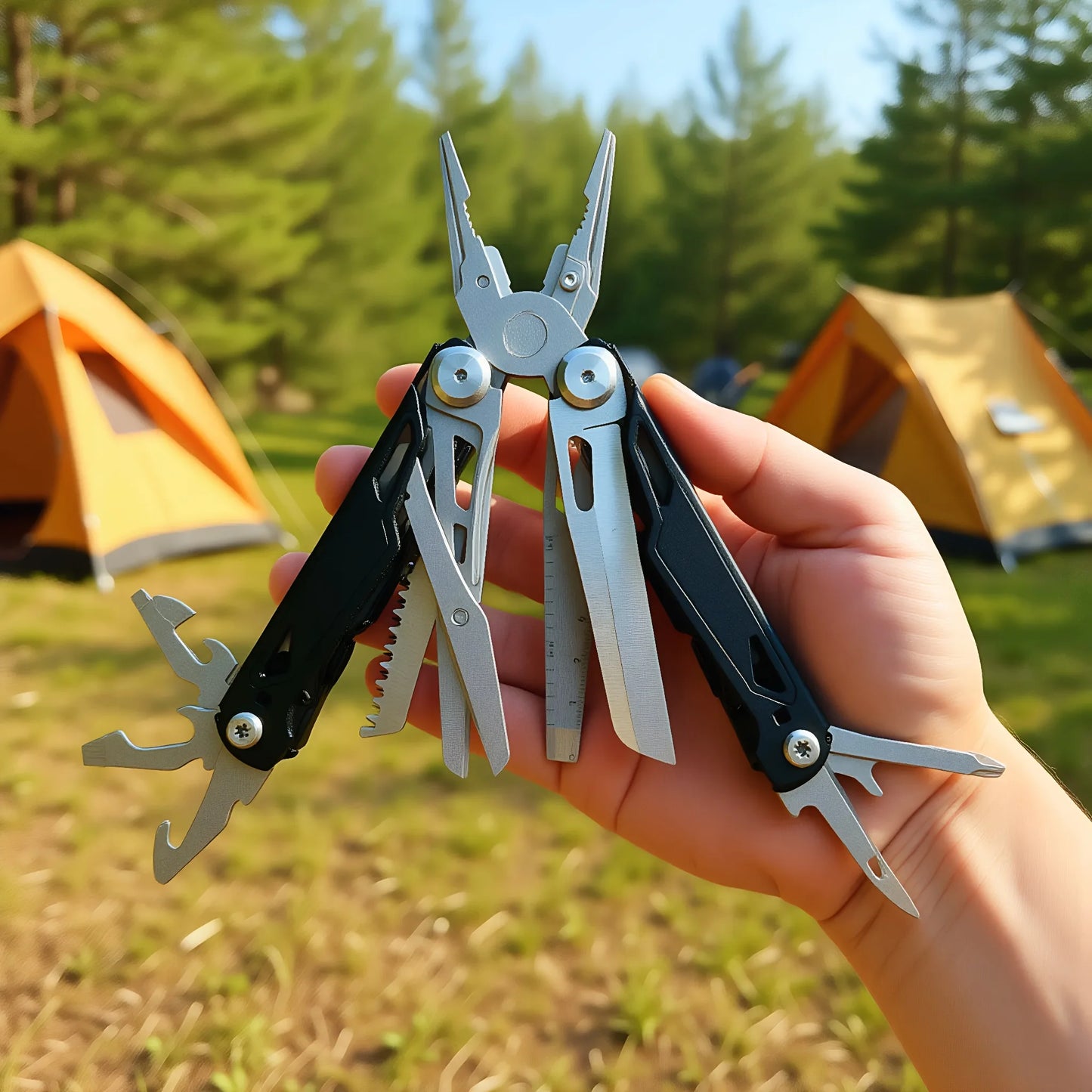 27 In 1 Multitool Pliers Stainless Steel Survival Tool For Camping Fishing