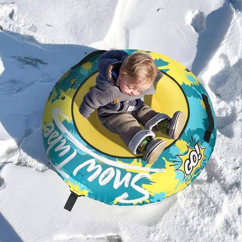 Heavy Duty Inflatable Snow Sled Tube With Thick Handles