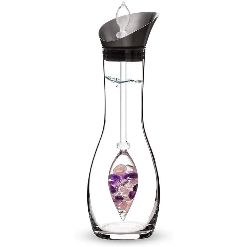 Era Wellness Crystal Water Decanter Amethyst Rose Quartz