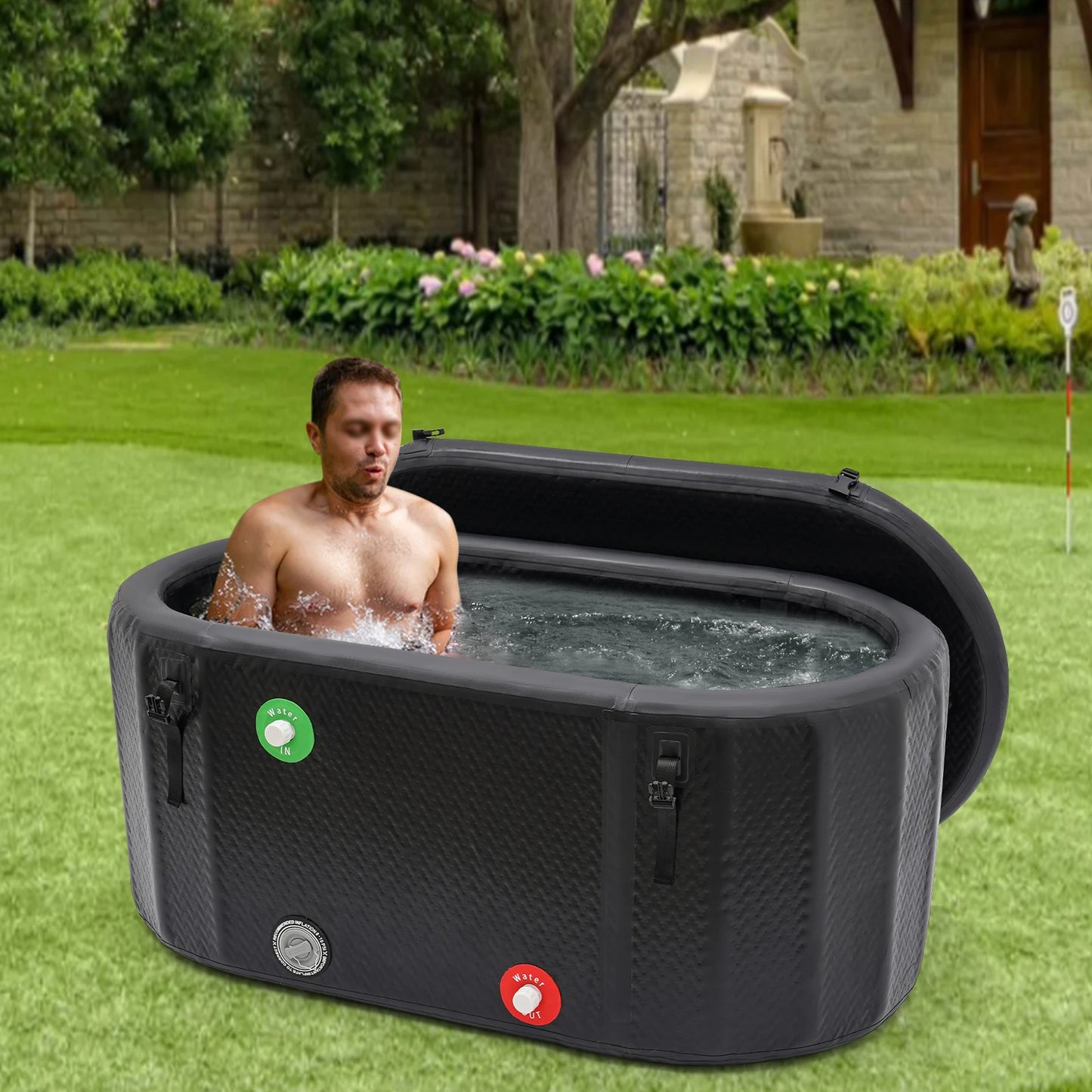 Inflatable Ice Bath Tub with Pump for Athletes and Competitions - PVC 370L