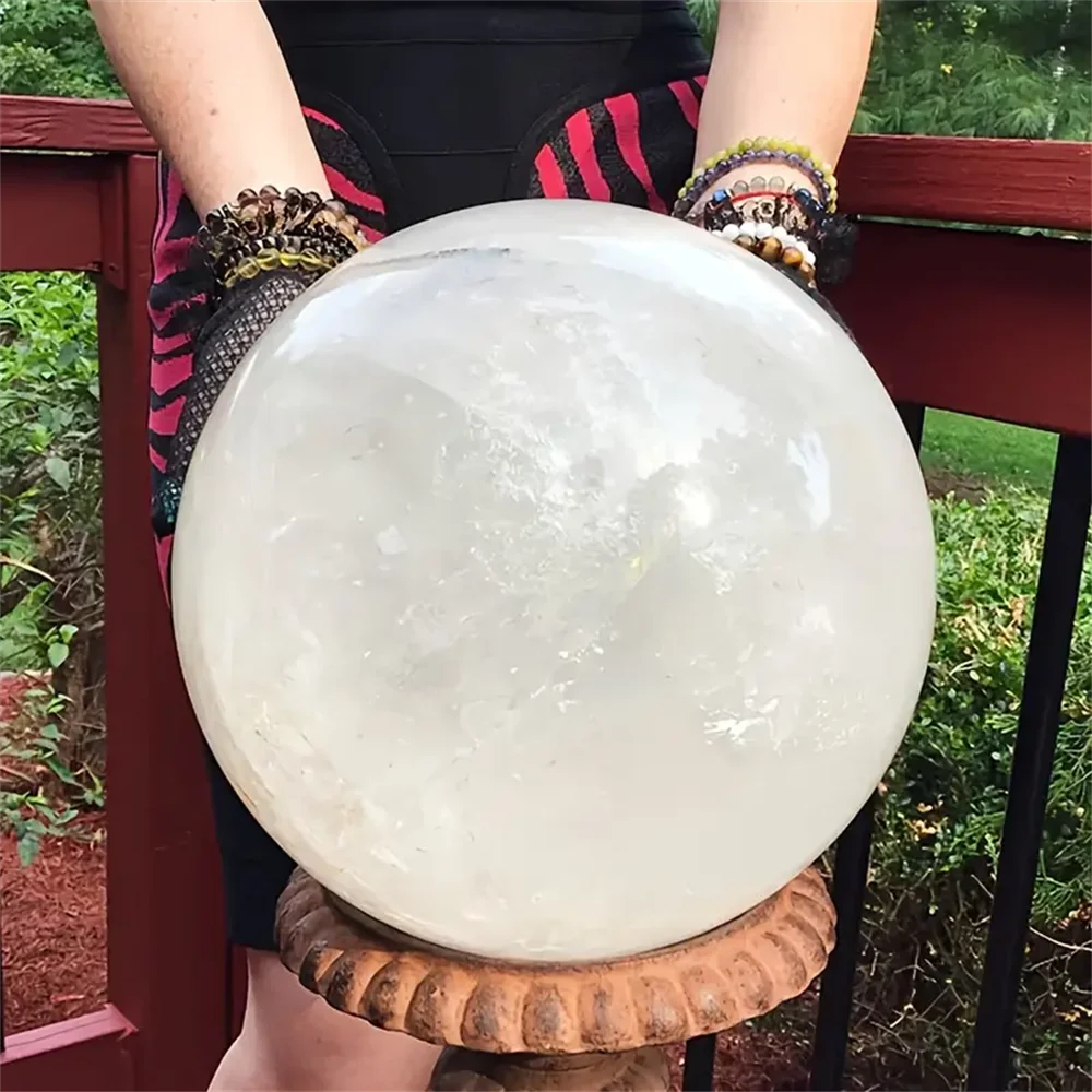 White Calcite Crystal Ball Healing Gemstone For Home Decor