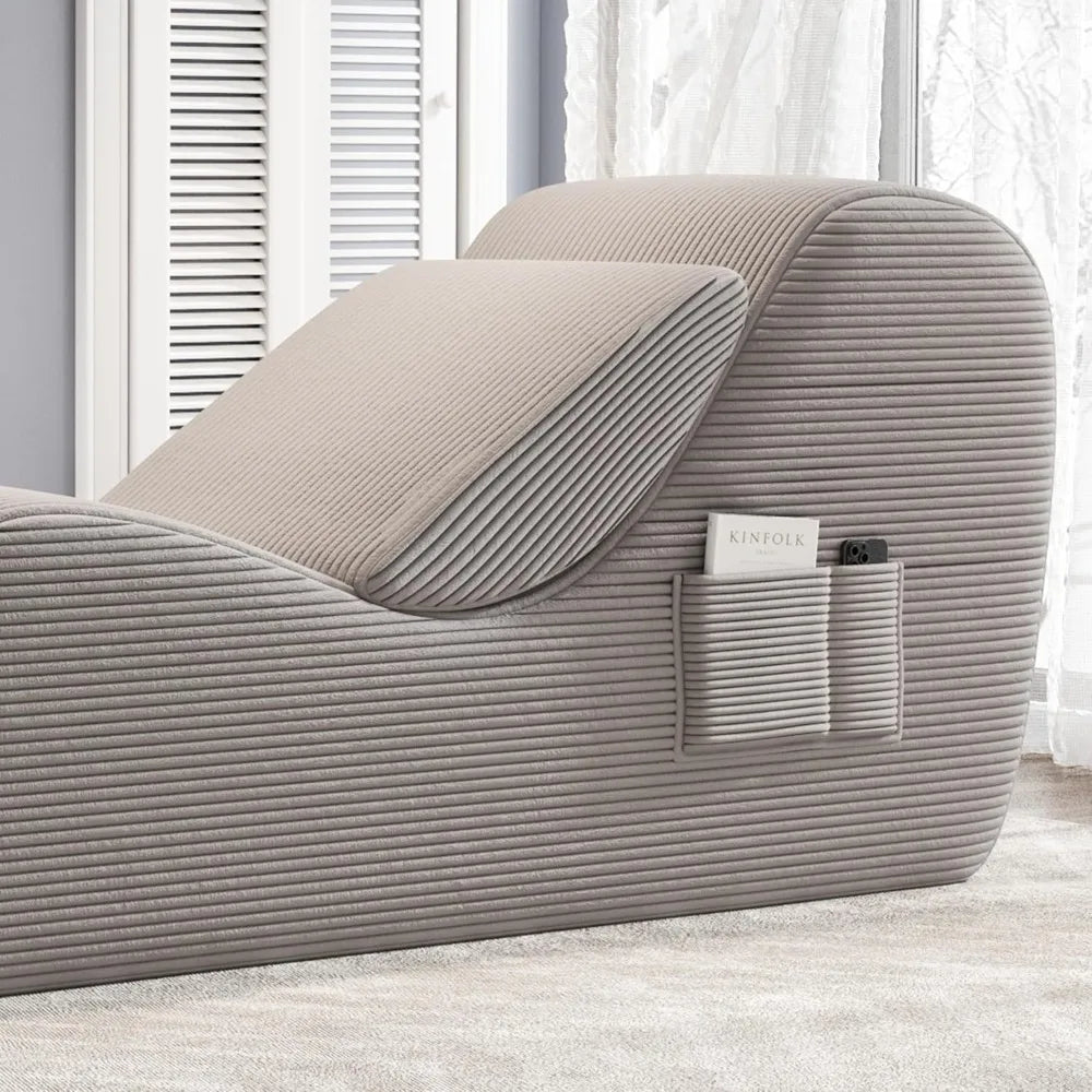 Ergonomic Yoga Chair with Lumbar Pillow and Ottoman for Home Relaxation